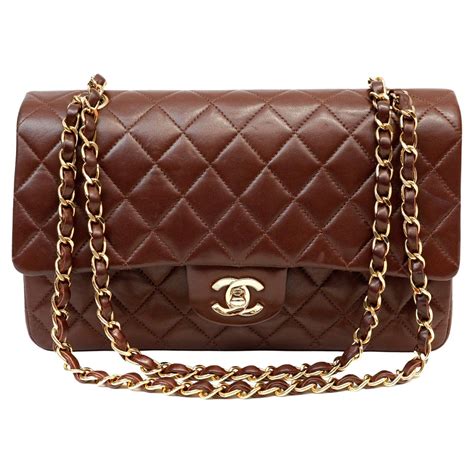 chanel brown flap bag|authentic chanel classic flap bag.